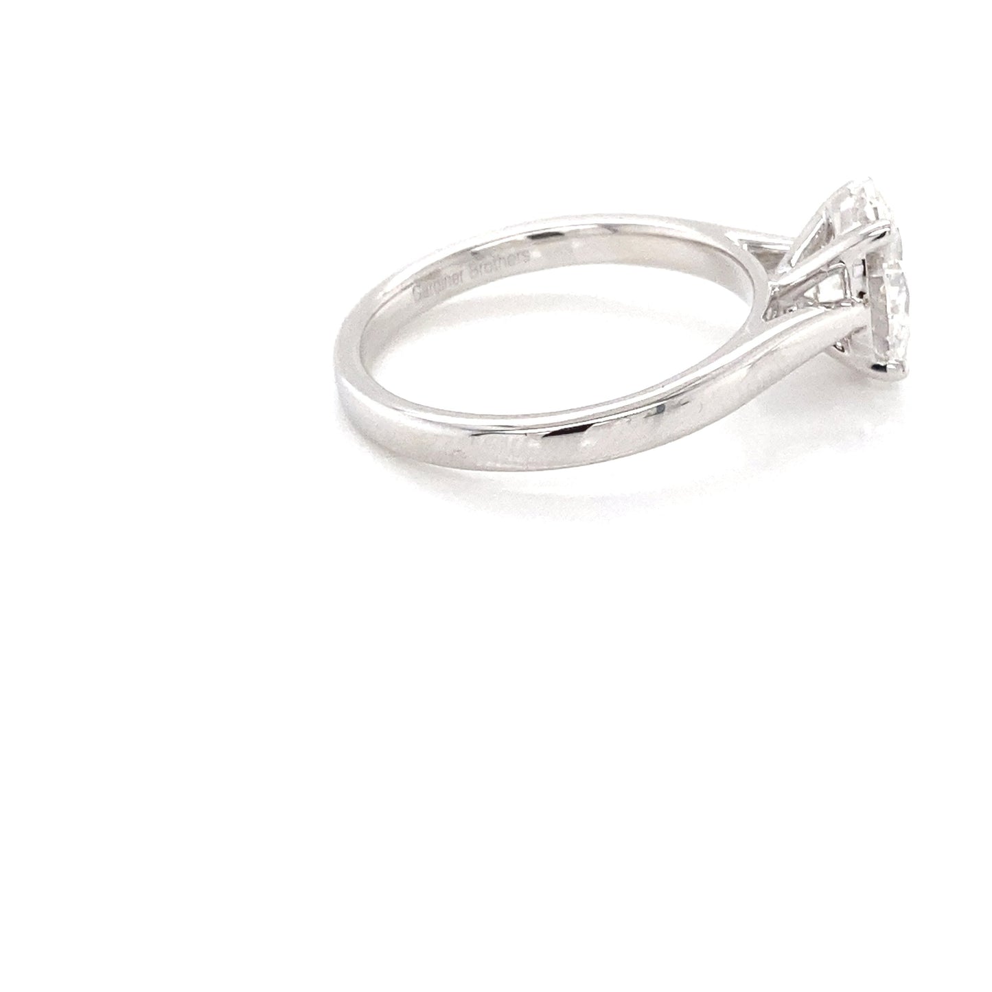 Platinum Oval Shaped Diamond Solitaire Ring - 1.50cts Gardiner Brothers