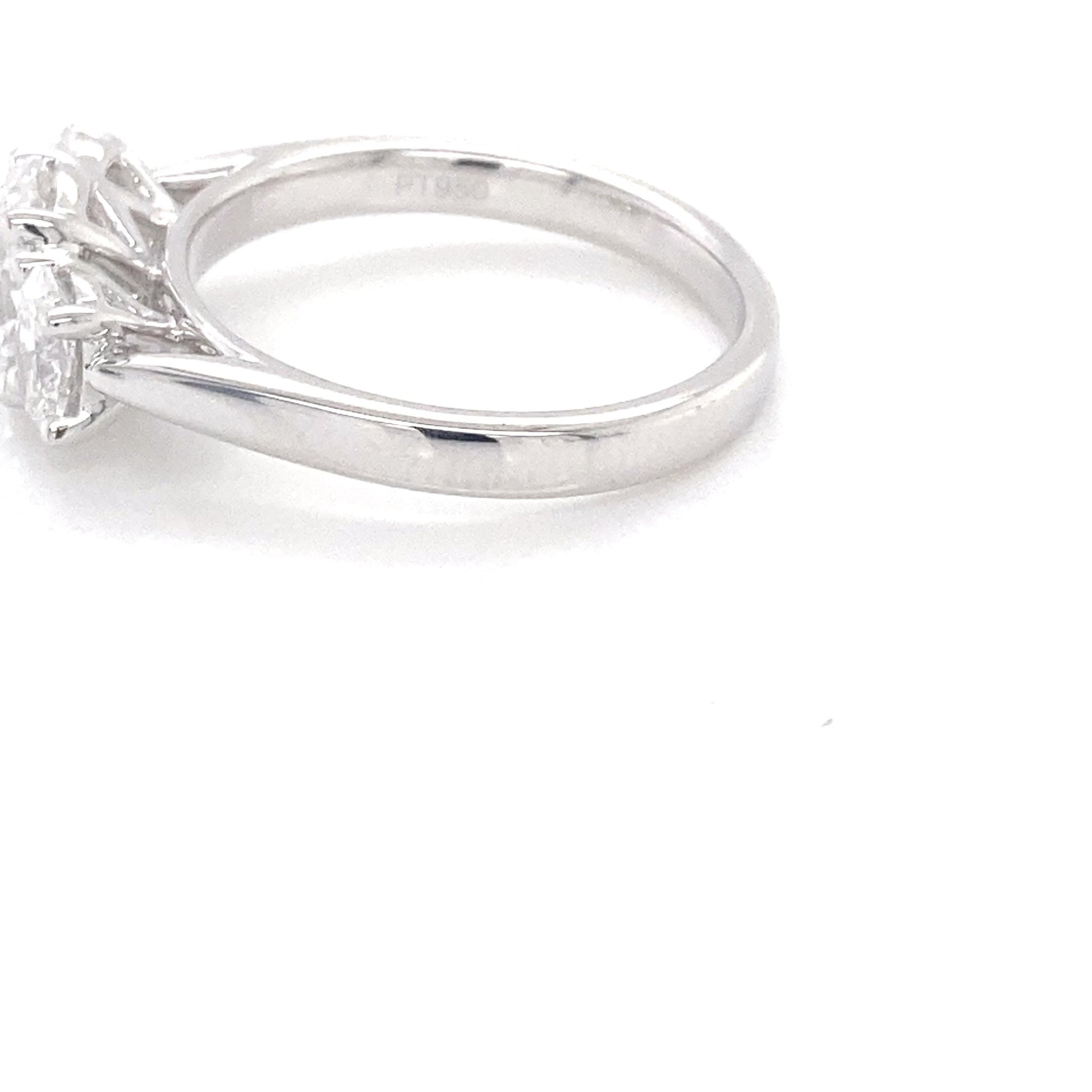 Platinum Oval Shaped Diamond 3 Stone Ring - 1.63cts Gardiner Brothers