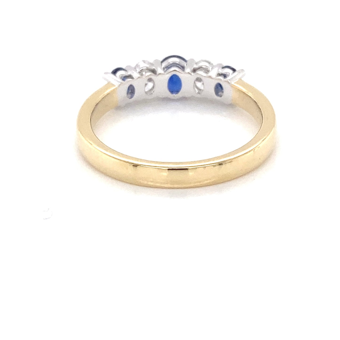 Sapphire and diamond oval shaped 5 stone ring Gardiner Brothers