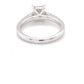 Platinum Princess cut diamond solitaire ring with round brilliant cut diamond set shoulders - 1.17cts Gardiner Brothers