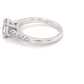 Princess cut diamond solitaire ring with round brilliant cut diamond set shoulders - 1.17cts Gardiner Brothers