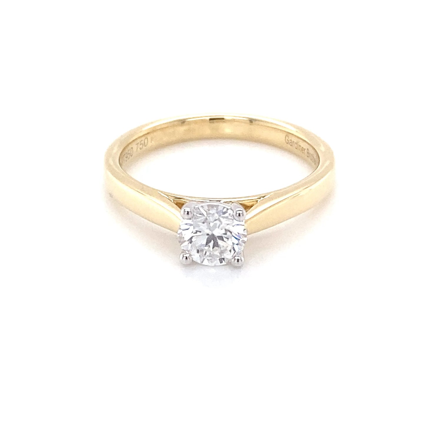 Round brilliant cut diamond solitaire ring - 0.60cts Gardiner Brothers