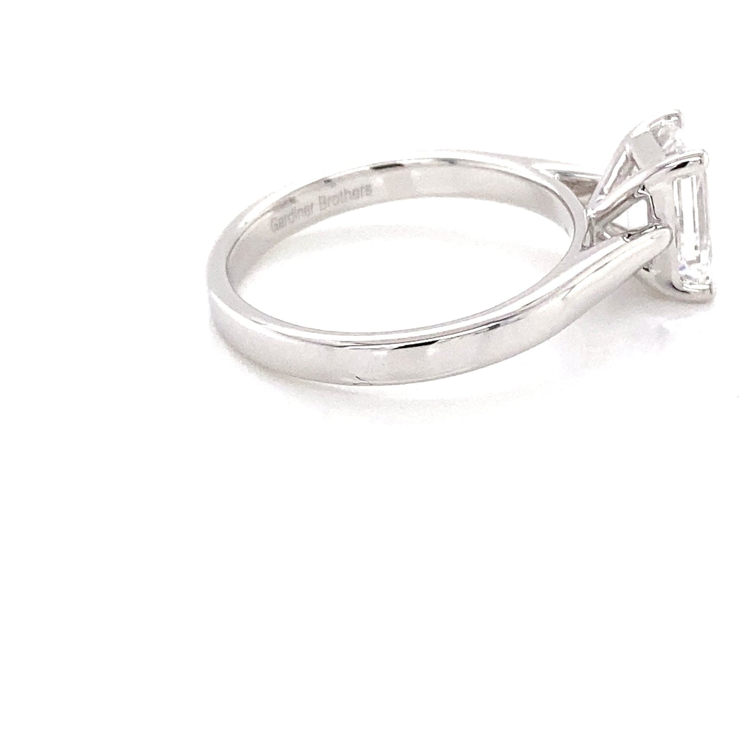 Platinum Emerald cut Diamond Solitaire Ring - 1.50cts Gardiner Brothers