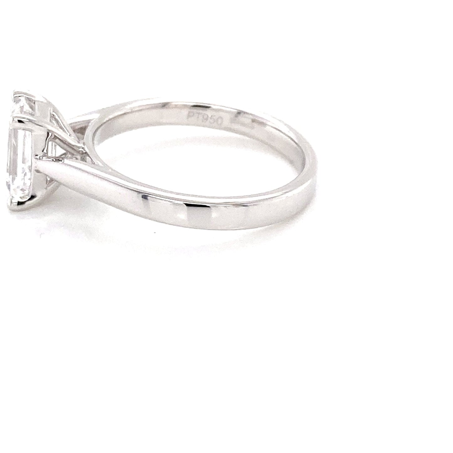 Platinum Emerald cut Diamond Solitaire Ring - 1.50cts Gardiner Brothers