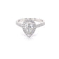 Pear Shaped Diamond Halo Cluster Style Ring - 1.28cts