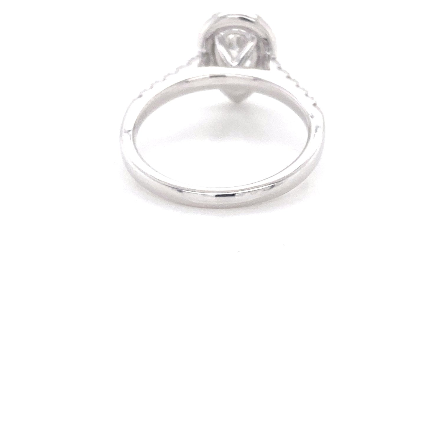 Pear Shaped Diamond Halo Cluster Style Ring - 1.28cts