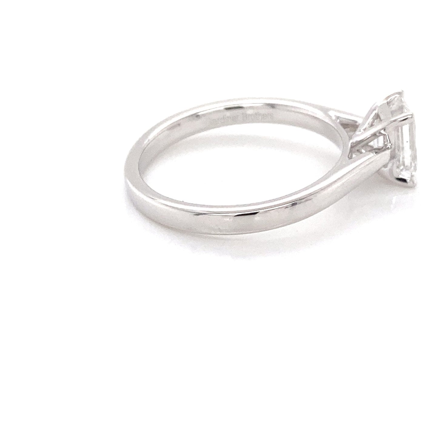 Platinum Emerald Cut Diamond Solitaire Ring - 1.01cts Gardiner Brothers