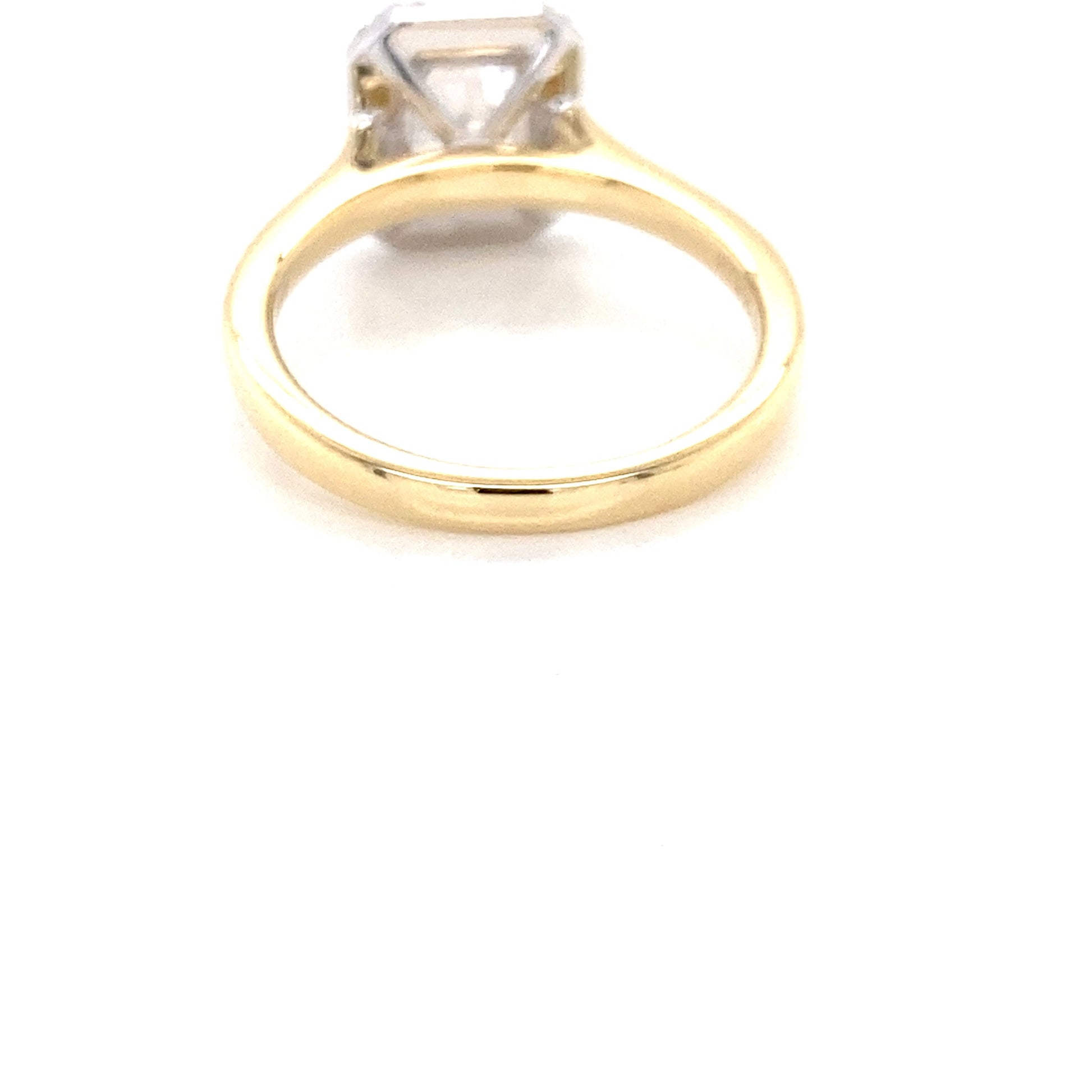 Yellow Gold Radiant Cut Diamond Halo Style Ring - 1.37cts Gardiner Brothers