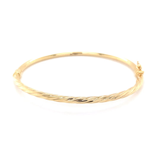 Yellow Gold Half Twist Bangle Gardiner Brothers