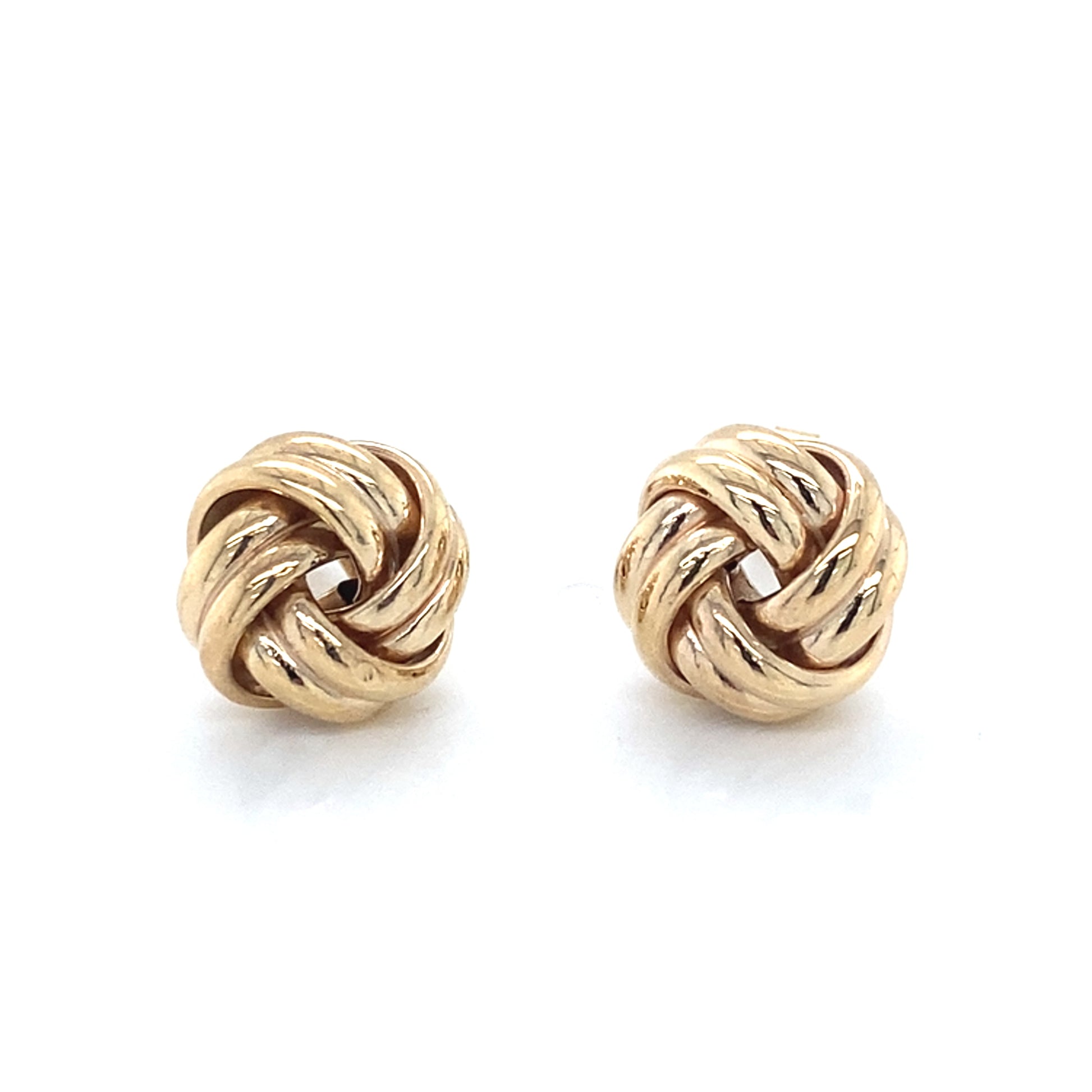Yellow Gold Double Stranded Knot Earrings Gardiner Brothers
