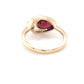 Pear shaped Garnet and round brilliant cut diamond ring Gardiner Brothers