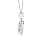 Pear Shaped Topaz and round brilliant cut diamond pendant Gardiner Brothers