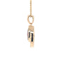 Pear shaped garnet and round brilliant cut diamond pendant Gardiner Brothers