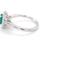 Oval shaped emerald and oval diamond cluster style ring Gardiner Brothers