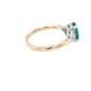 Octagonal shaped emerald and round brilliant cut diamond ring Gardiner Brothers