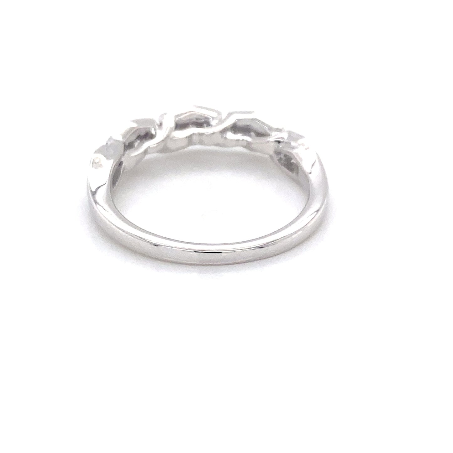 Platinum round brilliant cut diamond alternating size eternity ring Gardiner Brothers