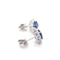 Oval Shaped Sapphire and oval shaped diamond cluster style earrings Gardiner Brothers