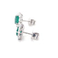 Oval shaped emerald and oval diamonds cluster style earrings Gardiner Brothers