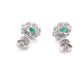 Oval shaped emerald and oval diamonds cluster style earrings Gardiner Brothers
