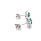 Oval shaped emerald and oval diamonds cluster style earrings Gardiner Brothers