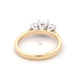 Yellow Gold Emerald and round brilliant cut diamond 3 stone ring - 1.03cts Gardiner Brothers