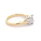 Yellow Gold Emerald and round brilliant cut diamond 3 stone ring - 1.03cts Gardiner Brothers