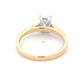 Yellow Gold Radiant cut diamond solitaire ring with round brilliant cut diamond set shoulders - 1.26cts Gardiner Brothers