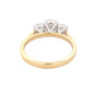 Yellow Gold Oval and round brilliant cut diamond 3 stone ring - 1.40cts Gardiner Brothers