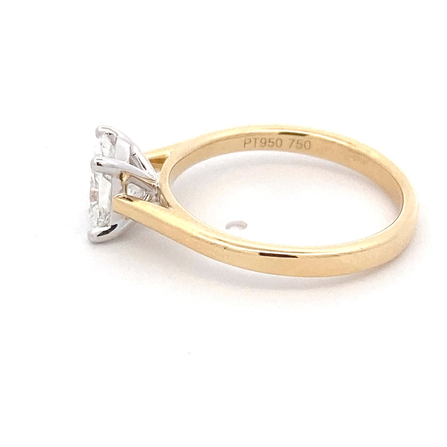 Elongated cushion shaped diamond solitaire ring - 1.01cts Gardiner Brothers