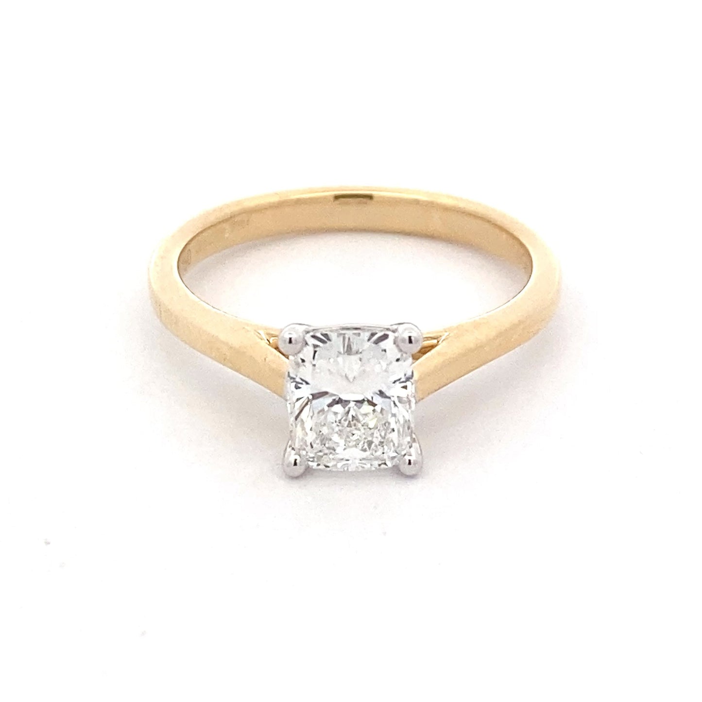 Elongated cushion shaped diamond solitaire ring - 1.01cts Gardiner Brothers