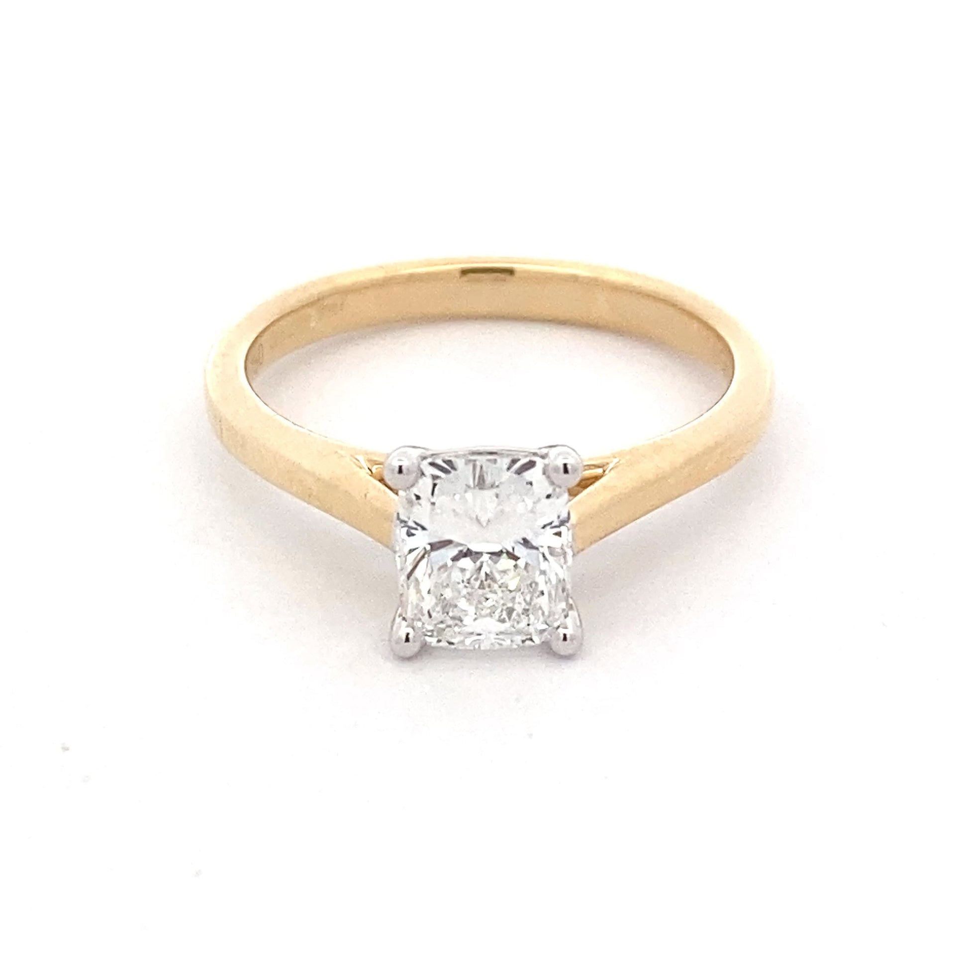 Elongated cushion shaped diamond solitaire ring - 1.01cts Gardiner Brothers