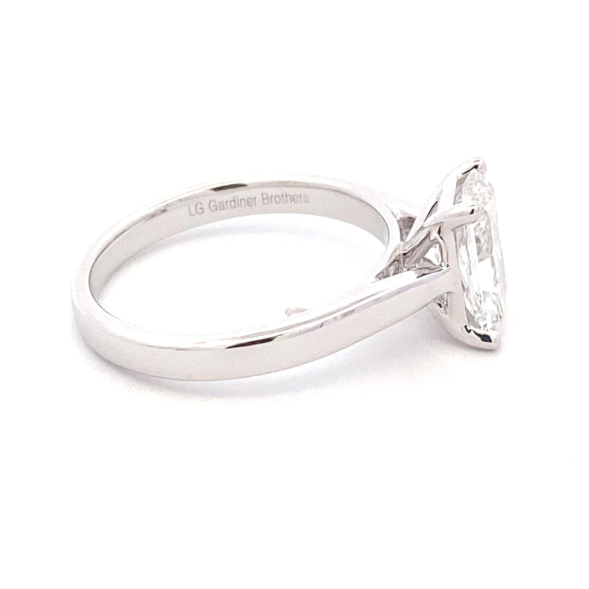 Lab Grown Radiant cut diamond solitaire ring - 1.50cts Gardiner Brothers