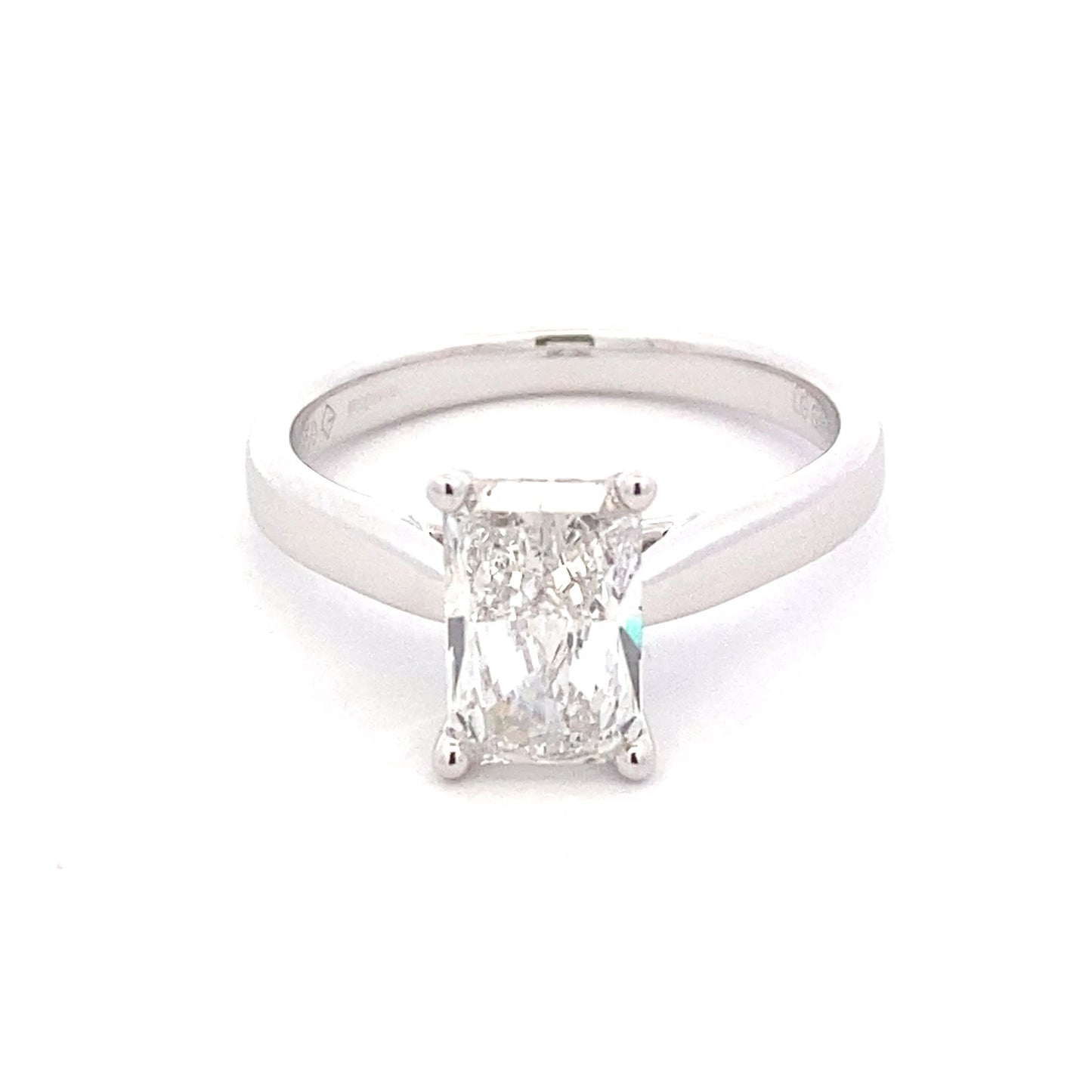 Lab Grown Radiant cut diamond solitaire ring - 1.50cts Gardiner Brothers