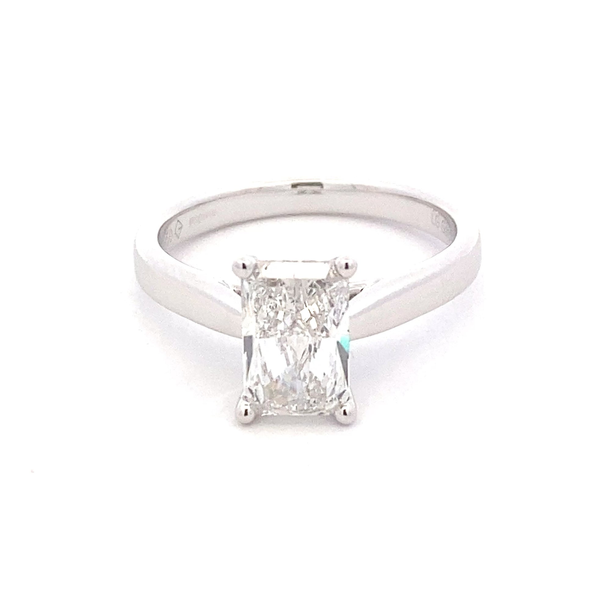 Lab Grown Radiant cut diamond solitaire ring - 1.50cts Gardiner Brothers