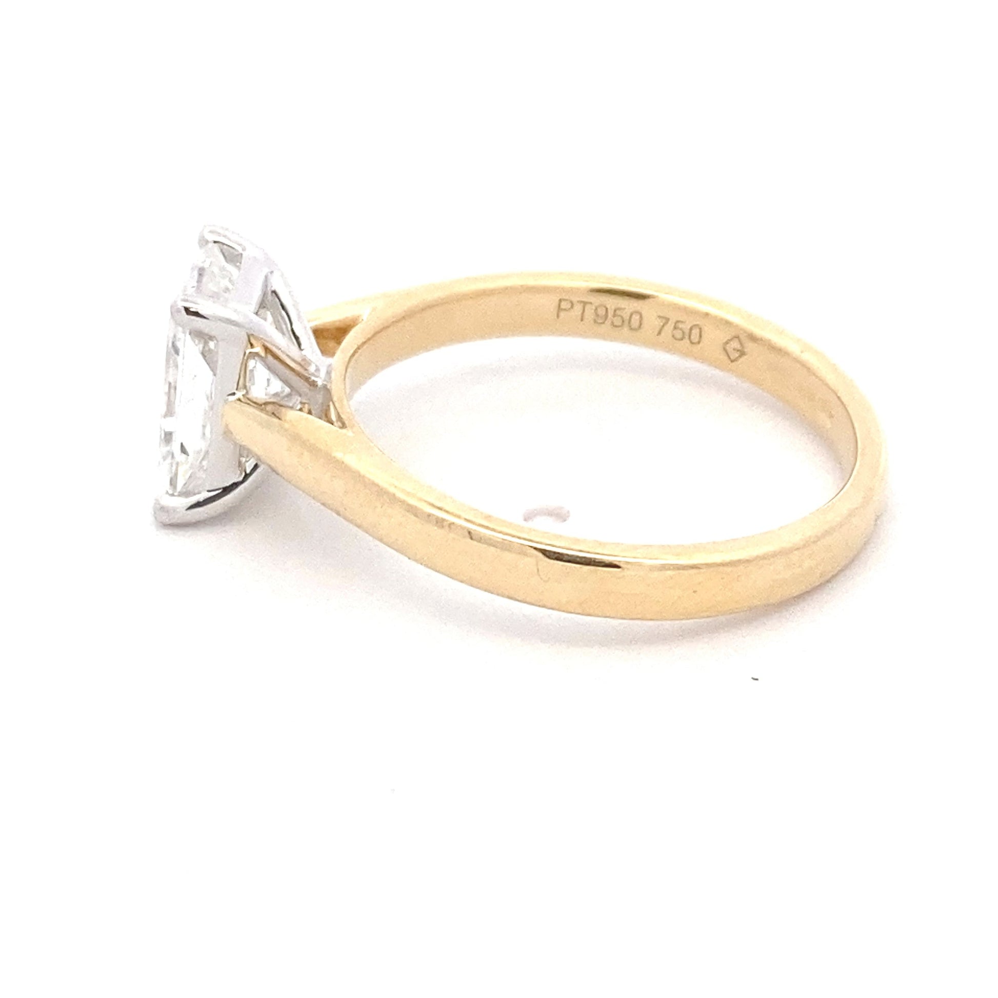Lab Grown Radiant Cut Diamond Solitaire ring - 1.50cts Gardiner Brothers