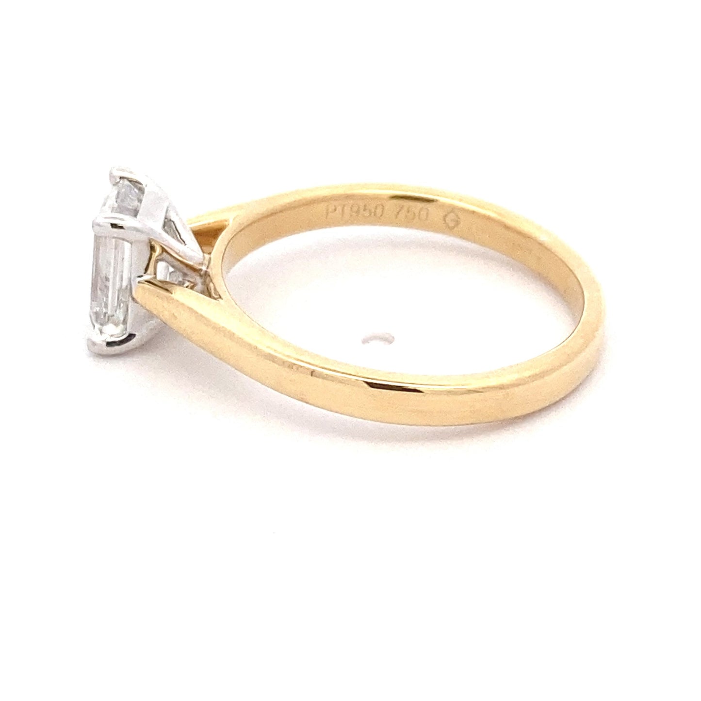Lab Grown Emerald Cut Diamond Solitaire Ring - 1.22cts Gardiner Brothers