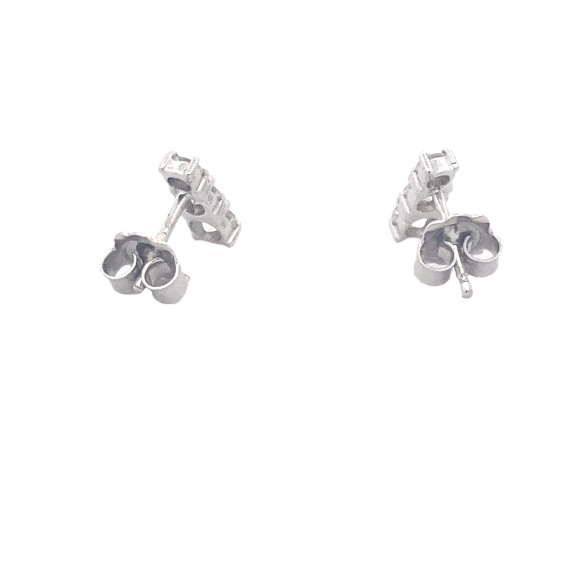 Round Brilliant Cut 3 Diamond Drop Earrings - 1.04cts Gardiner Brothers