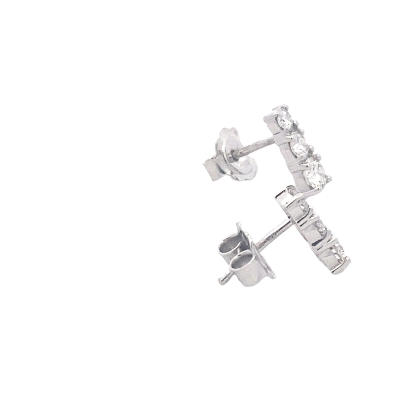 Round Brilliant Cut 3 Diamond Drop Earrings - 1.04cts Gardiner Brothers
