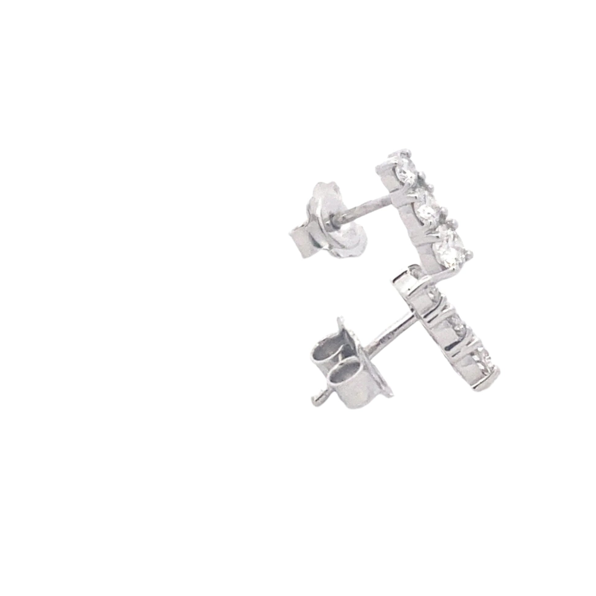 Round Brilliant Cut 3 Diamond Drop Earrings - 1.04cts Gardiner Brothers