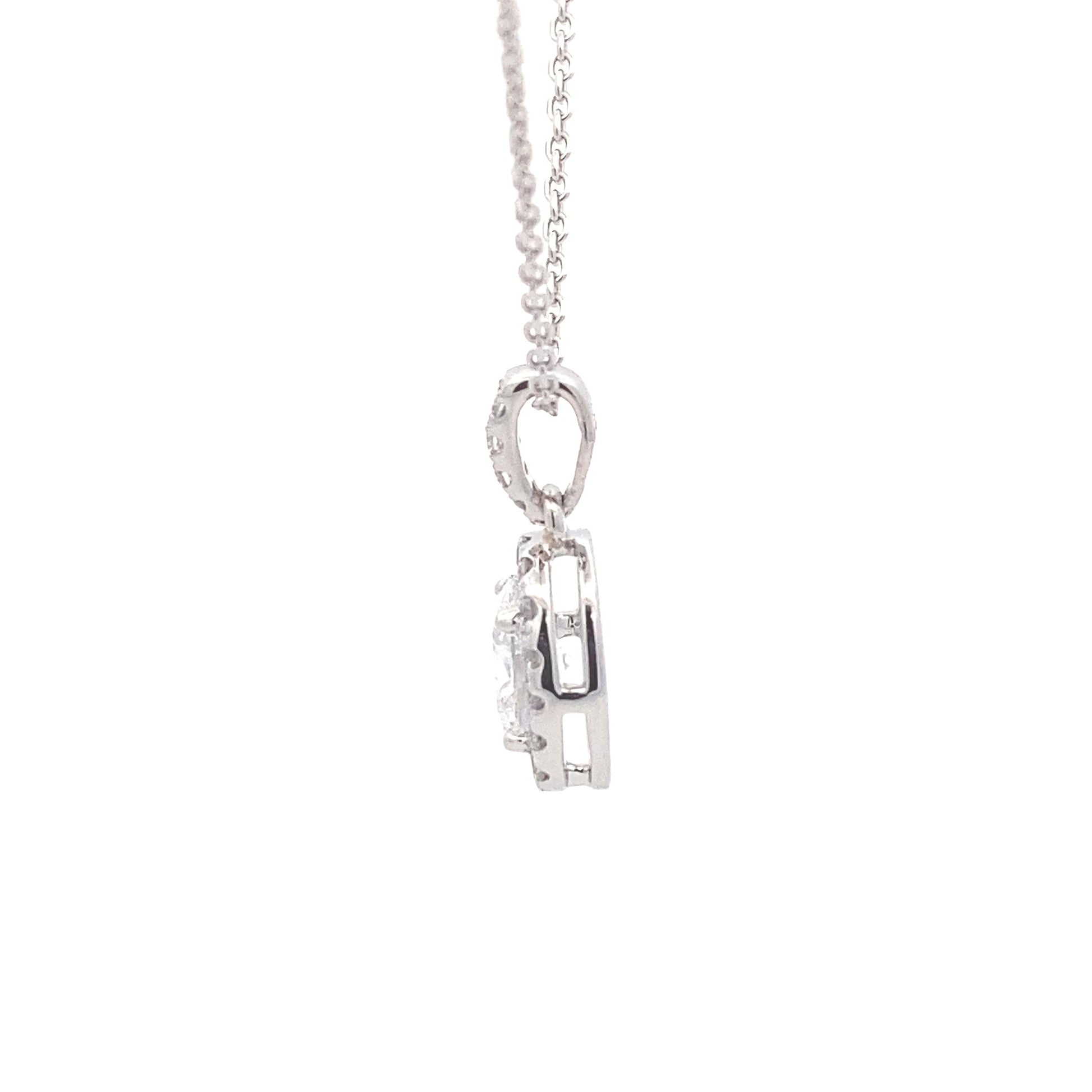 Oval Aurora Cut Diamond Halo Pendant - 0.71cts Gardiner Brothers