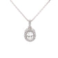 Oval Aurora Cut Diamond Halo Pendant - 0.71cts Gardiner Brothers