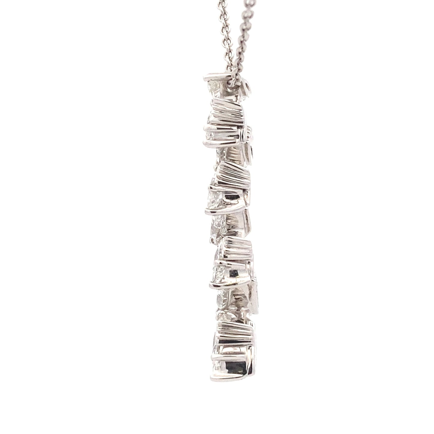 Marquise Shaped Diamond Fancy Style Drop Pendant - 2.02cts Gardiner Brothers