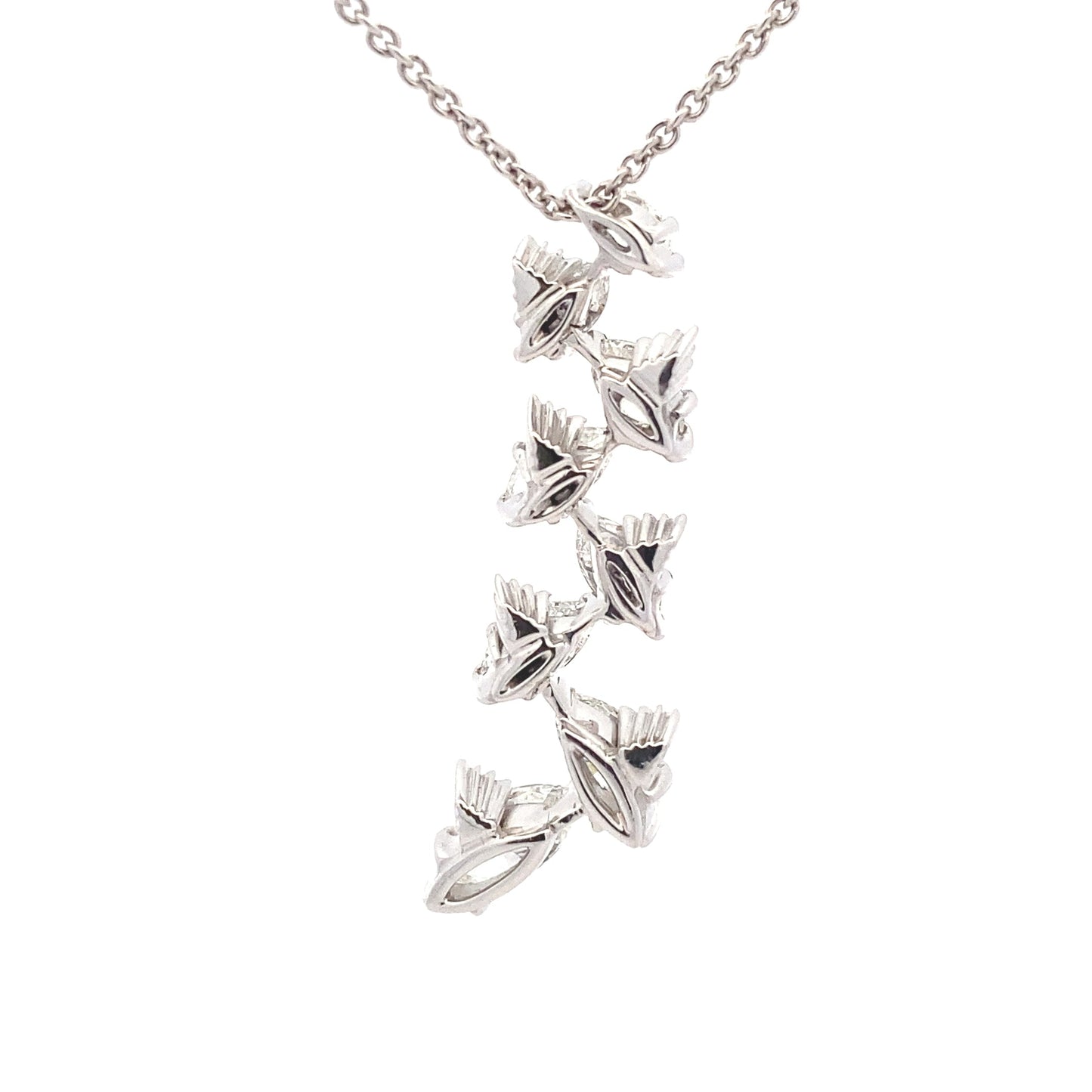 Marquise Shaped Diamond Fancy Style Drop Pendant - 2.02cts Gardiner Brothers