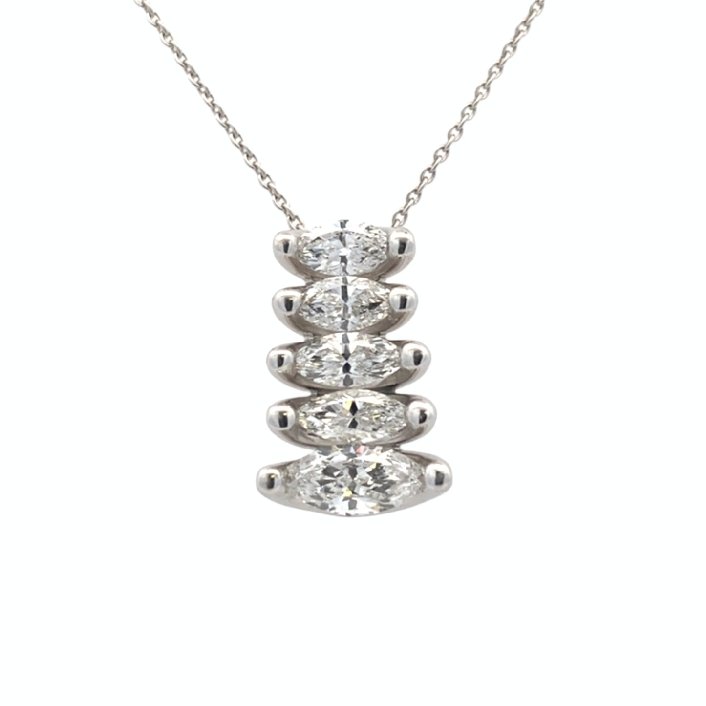 Marquise Shaped Diamond Fancy Style Pendant - 1.24cts Gardiner Brothers