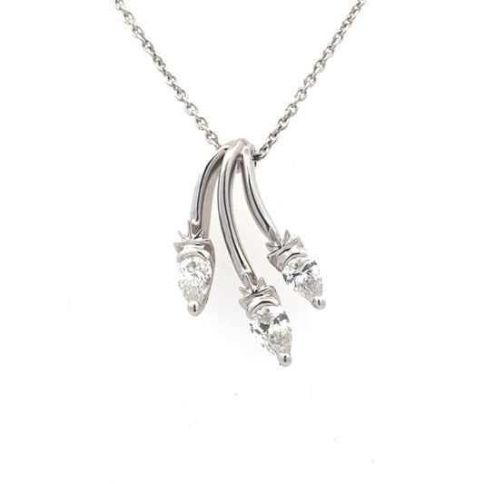 Pear Shaped Diamond Fancy Style Pendant - 0.77cts Gardiner Brothers