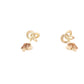 Yellow and white gold 3 interlocking circles earrings Gardiner Brothers