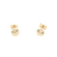Yellow Gold Diamond Cut Button earrings Gardiner Brothers