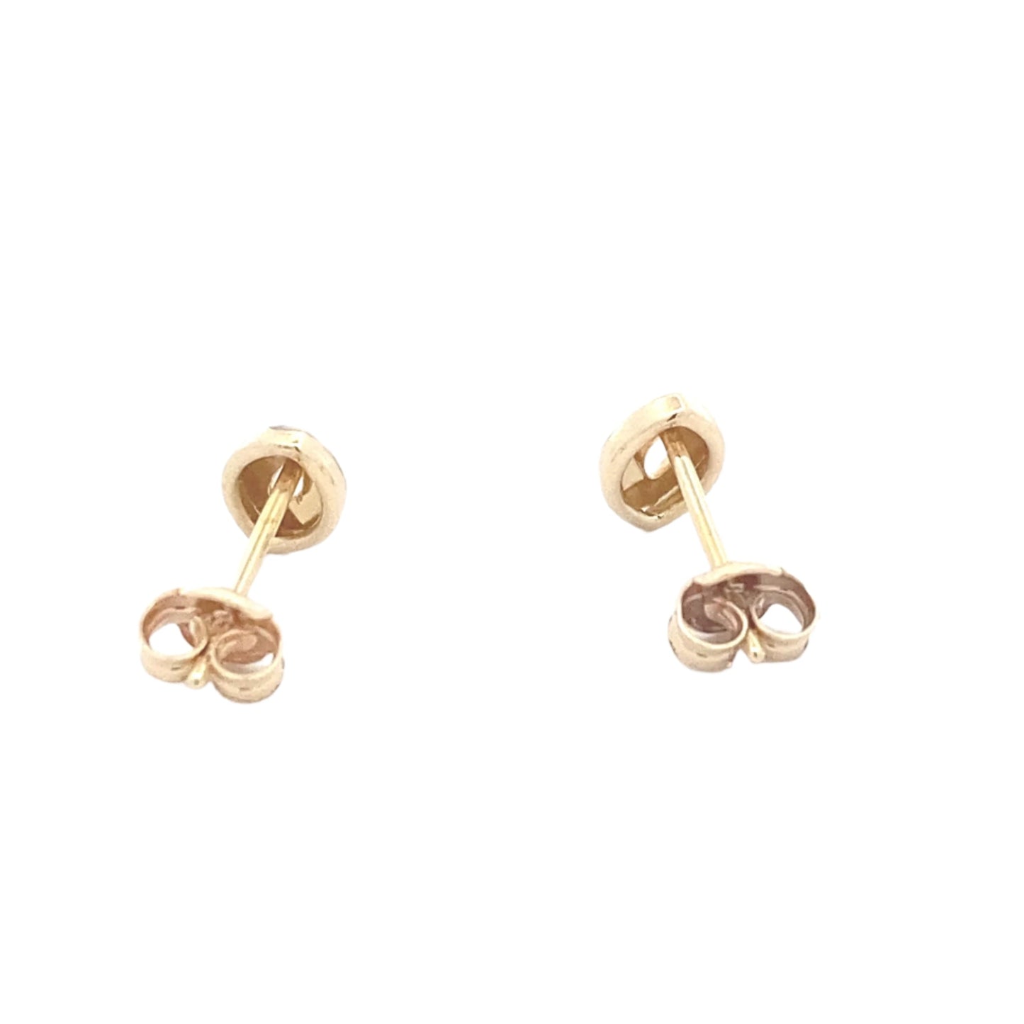 Yellow and white gold open stud style earring Gardiner Brothers