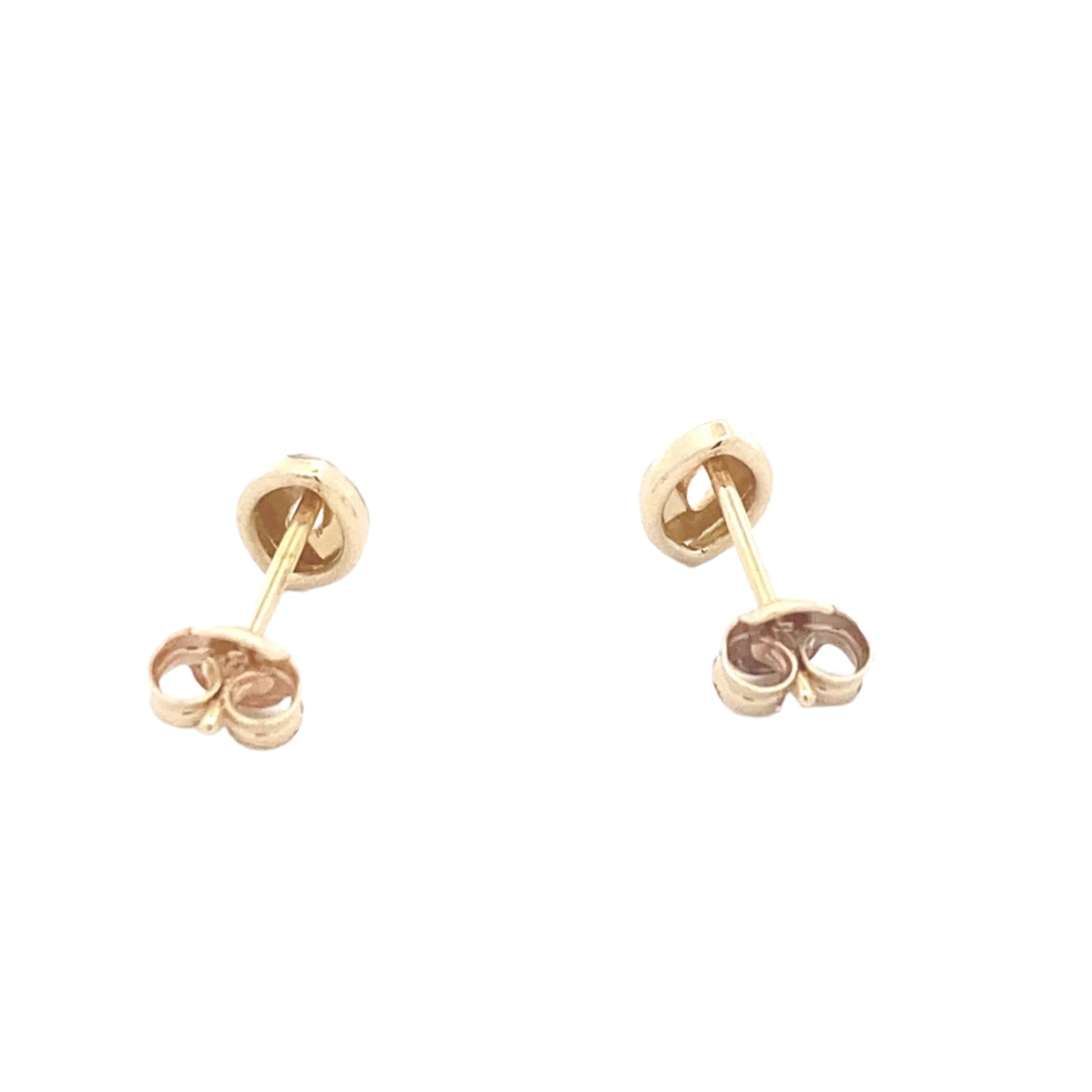 Yellow and white gold open stud style earring Gardiner Brothers