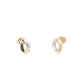 Yellow and white gold open stud style earring Gardiner Brothers